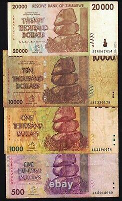 1 10 Trillion Dollars 2008 Currency Set of 22 Banknotes 50 Billion 100 Million