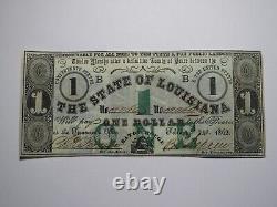$1 1862 Baton Rouge Louisiana LA Obsolete Currency Bank Note Bill Crisp UNC+++