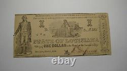 $1 1864 Shreveport Louisiana Obsolete Currency Bank Note Bill! State of LA
