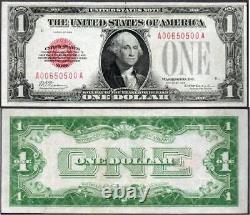 $1 1928 BEAUTIFUL CRISP XF+/AU Red Seal'FUNNYBACK' United States Note