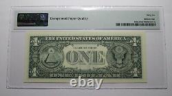 $1 2001 Repeater Serial Number Federal Reserve Currency Bank Note Bill PMG UNC66