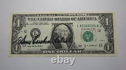 $1 2003 Anna Escobedo Cabral Courtesy Autographed Federal Reserve Bank Note Bill