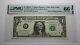 $1 2003 Radar Serial Number Federal Reserve Currency Bank Note Bill PMG UNC66EPQ