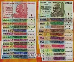 1 to 20 Trillion Dollars Set 25 Banknotes with 10 Trillion 50 Billion 100 Million+