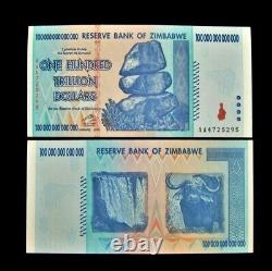1 x Zimbabwe 100 Trillion dollar banknote-2008/AA /XF to AUNC currency
