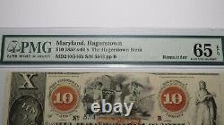 $10 18 Hagerstown Maryland MD Obsolete Currency Bank Note Bill Remainder UNC65