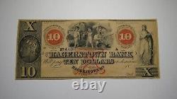 $10 18 Hagerstown Maryland MD Obsolete Currency Bank Note Remainder Bill UNC+