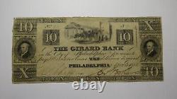 $10 1856 Philadelphia PA Obsolete Currency Bank Note Bill The Girard Bank