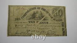 $. 10 1862 Albany New York Obsolete Currency Bank Note Bill City of Albany ERROR