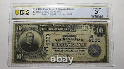 $10 1902 Effingham Illinois IL National Currency Bank Note Bill! Ch. #4233 VF20