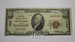 $10 1929 Biddeford Maine ME National Currency Bank Note Bill Charter #1089 FINE+