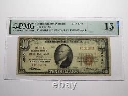 $10 1929 Burlingame Kansas KS National Currency Bank Note Bill Ch. #4040 F15 PMG