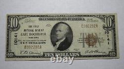 $10 1929 East Rochester New York NY National Currency Bank Note Bill #10141 VF