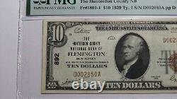 $10 1929 Flemington New Jersey NJ National Currency Bank Note Bill Ch #892 VF35