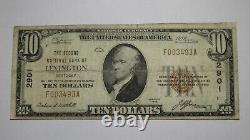 $10 1929 Lexington Kentucky National Currency Bank Note Bill Charter #2901 FINE
