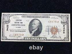 $10 1929 National Bank Note Hoopestown IL Bill Currency Charter # 9425