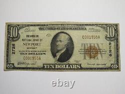 $10 1929 Newport Kentucky KY National Currency Bank Note Bill Charter #2726 Fine