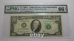 $10 1988-A Federal Reserve Bank Note Bill PMG Graded Gem Uncirculated 66EPQ