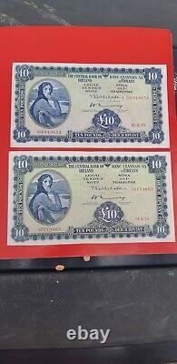 10 Pounds 20 Pounds 8 Banknote Set Eire Lady Lavery Bank of Ireland Pound Notes