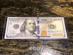 $100 Bill Rare 2 Pairs Repeater Note Fancy Serial Number 30303232