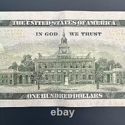 $100 Dollar Bill Fancy Serial Number 95.8% Very Cool MB43218249S 2013