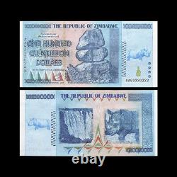 100 Quintillion $AA Banknote Zimbabwe 2008 Bank Fresh (2 Notes)