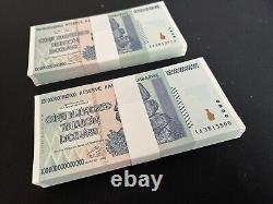 100 TRILLION DOLLARS ZIMBABWE X 10 2008 BANKNOTES Uncirculated Currency 10 Notes