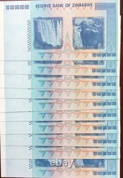 100 Trillion Dollars /AA17. Banknote / Zimbabwe 2008 / Bank Fresh Uncirculated