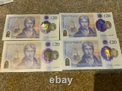 12 x £20 Consecutive Uncirculated Polymer Bank of England Banknotes CL 978 988
