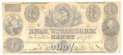 1852 $3 Merchant's Bank, Washington D. C. Banknote Scarce Choice Uncirculated