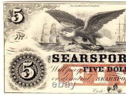 1860's $5 SEARSPORT BANK, MAINE SEARSPORT- PCGS 66 PPQ- WOW GORGEOUS NOTE