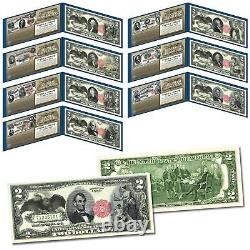 1880 Series Bank Notes Hybrid Commemorative Black Eagle Set of 7 Real $2 Bills