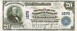 1902 $20 National Bank Note Lewistown, Pennsylvania Mifflin Co. Very Nice