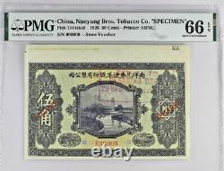 1926, China. Nanyang Brothers Tobacco Co. 50 C. Specimen Banknote. PMG G. UNC-66
