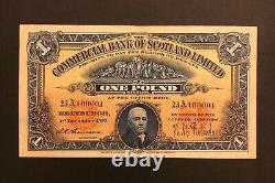 1927 Commercial Bank Of Scotland Limited 23A 100001 (Very Rare)
