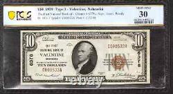1929 $10 First National Banknote Valentine Nebraska Pcgs Very Fine Vf 30