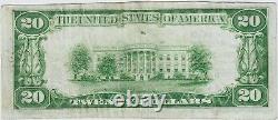 1929 $20 National Banknote Glen Lyon, Pennsylvania Luzerne County Nice Vf
