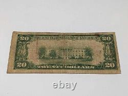 1929 National Currency 20 Dollar Bill NEGAUNEE MI Super Low Serial Note 000056