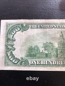 1934 $100 Federal Reserve Bank Note. G03840620A