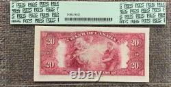 1935 Bank of Canada $20 Princess Elizabeth Pink Note Large Seal PCGS VF20