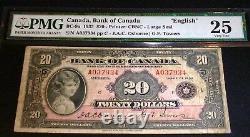 1935 Canada 20 $ Dollars Large Seal Pmg 25 A Canada Classic Banknote