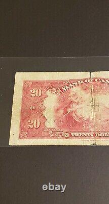 1935 Canada $20. RARE Banknote & Small Seal. English Version