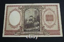 1940 Spain 1000 Pesetas Bartolome Murillo Banknote Pick# 120 Vf