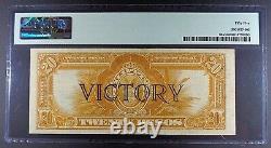(1944) US Philippines 20 Pesos Victory Banknote, P-98a, PMG AU-55
