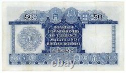 1953 Malaya British Borneo Singapore $50 Dollars 969068 Rare