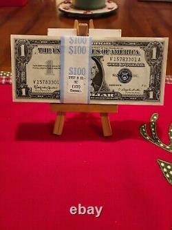 1957-B Silver Certificates a BEP Pack of 100 in Sequence, Gem Condition Fr#1621