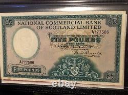 1959 £5 & £20 National Commercial Bank of Scotland Limited. A/Unc-VFine Notes