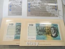 1993 $10 FIRST POLYMER & LAST PAPER $10 BANK NOTES IN FOLDER NPA Con Pair 2