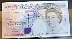 1994 £20 Note Bank Of England Kentfield Run Of 2 Prefix BL15 Uncirculated