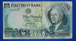 1998 First Trust Bank, Fifty pound, Licence, £50 banknote, AA 26929